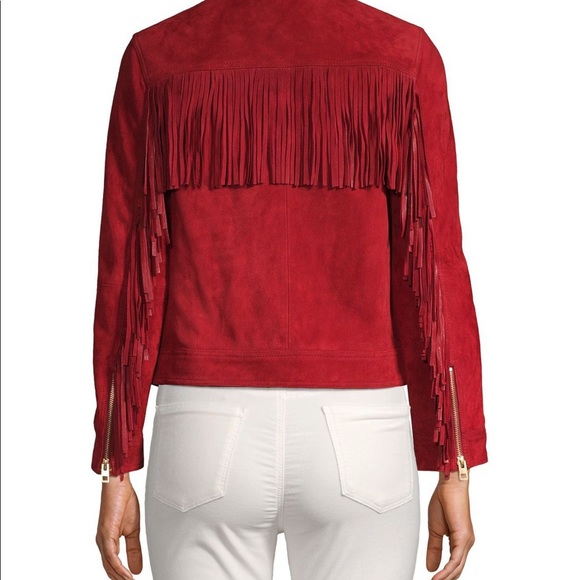 Zadig & Voltaire Red suede fringe jacket - Picture 2 of 8